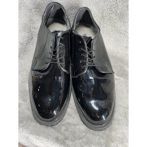 Men’s Bates High Gloss Black Military Oxfords Vibram Soles 9 E (Wide)